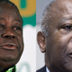 L-R: Ivory Coast president Alassane Ouattara; former president Henri Konan Bedie, president Laurent Gbagbo (2000-2011); presidential candidate Guillaume Soro